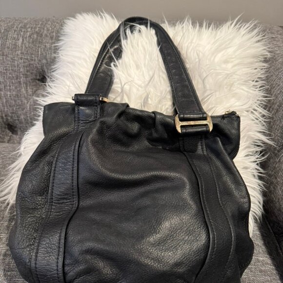 Michael Kors Bag Black Leather Gold Hardware Supple Slouchy - Picture 5 of 10